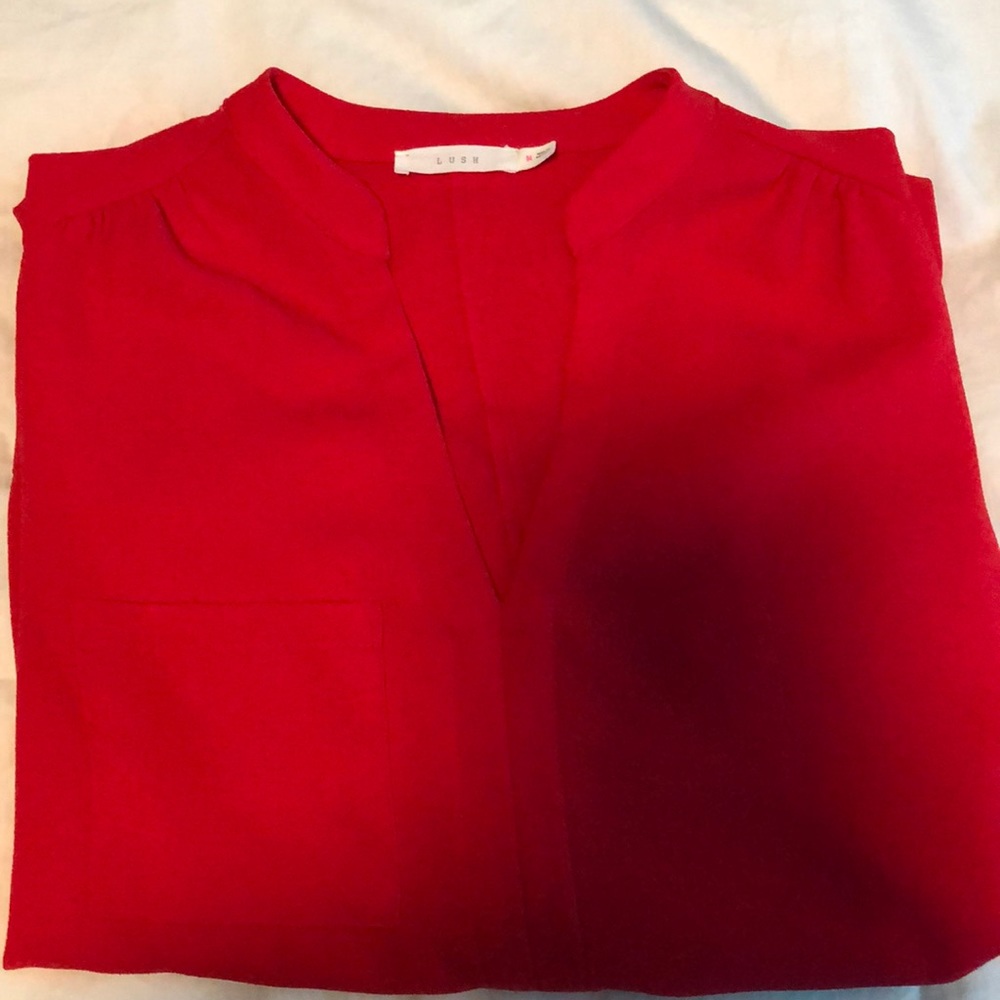 Red Lush shirt dress in size medium